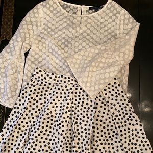 Lot of two polka dot pieces